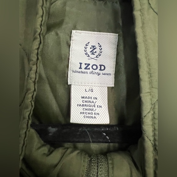 Izod Women’s Quilted Vest - Green - Size Large - Picture 2 of 6